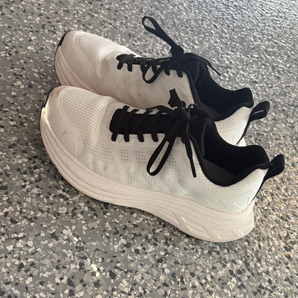 White and Black Athletic Sneakers